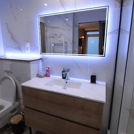 Luxury Studio, Rez De Chaussee, Parking Prive Video Surveillance, Canape Haute Qualite Convertible Couchage 2 Personnes, Centre Proche, Restaurant, Boulangerie 2 Minutes A Pied, Terrasse - 800metre Carre De Terrain - Gere Par Presta-zen'service Apartment Verdun-sur-Meuse